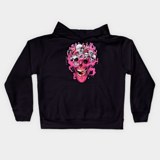 Skull with flesh Kids Hoodie